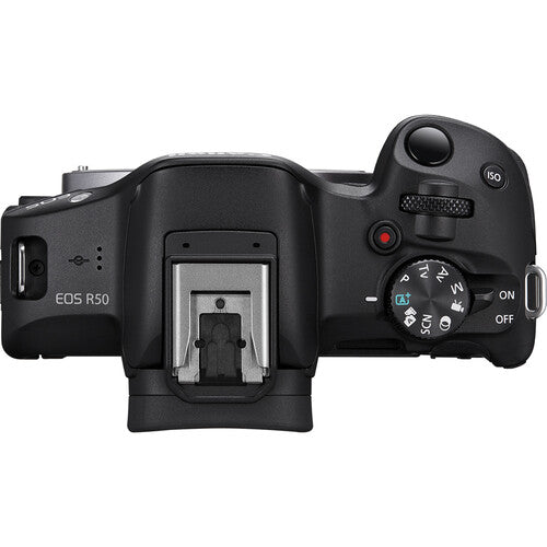 Canon EOS R50 RF-S18-45mm f/4.5-6.3 is STM Mirrorless Photo Camera (Black) Canon EOS R50 RF-S18-45mm f/4.5-6.3 is STM Mirrorless Photo Camera (Black)